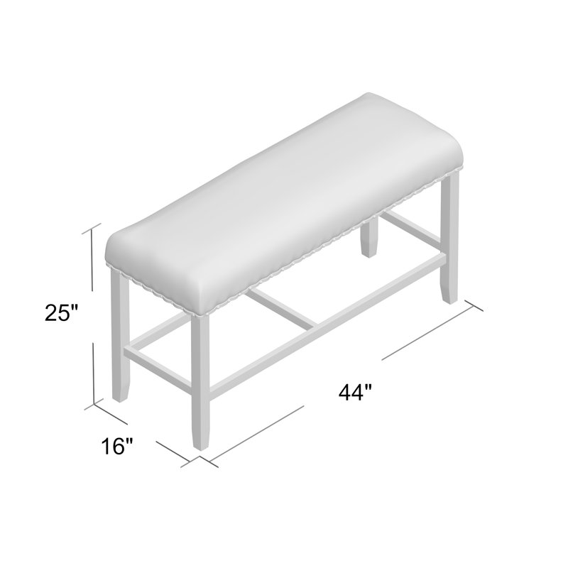 Adler Polyester Upholstered Bench, Cream
