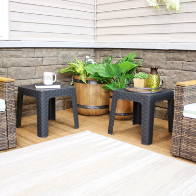Contemporary Plastic Outdoor Patio Side Table