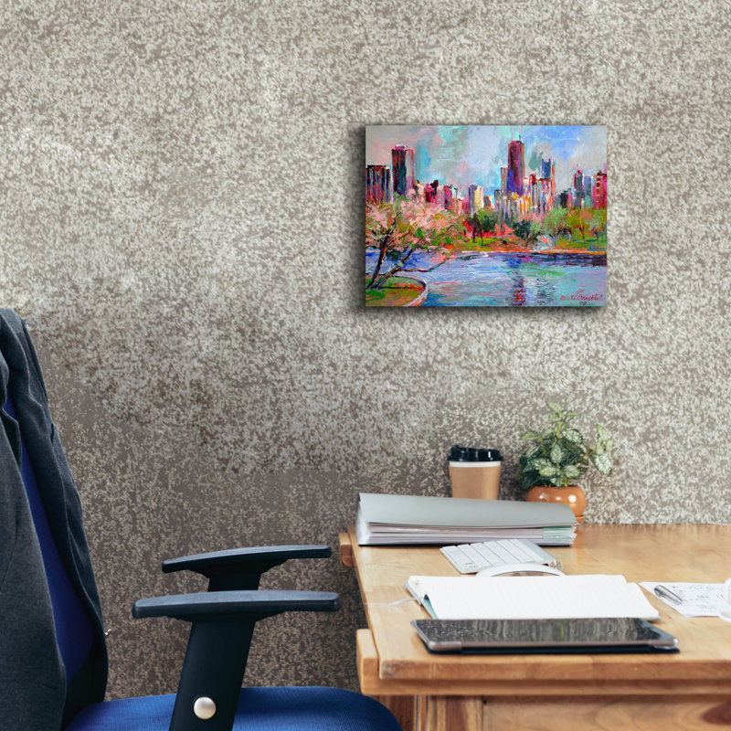 " Cityscape 2 " by Richard Wallich, 12" H x 16" W x 0.75" D