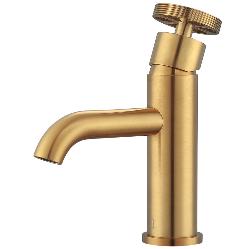 Robinet pour salle de bain à un trou Nova, Or titane brossé