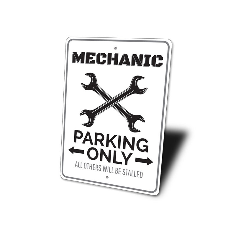 Enseigne mécanique cadeau en aluminium, H 14 po x l 10 po x P 0,04 po