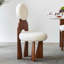 Chaise d'appoint blanche à dossier solide (ensemble de 2)