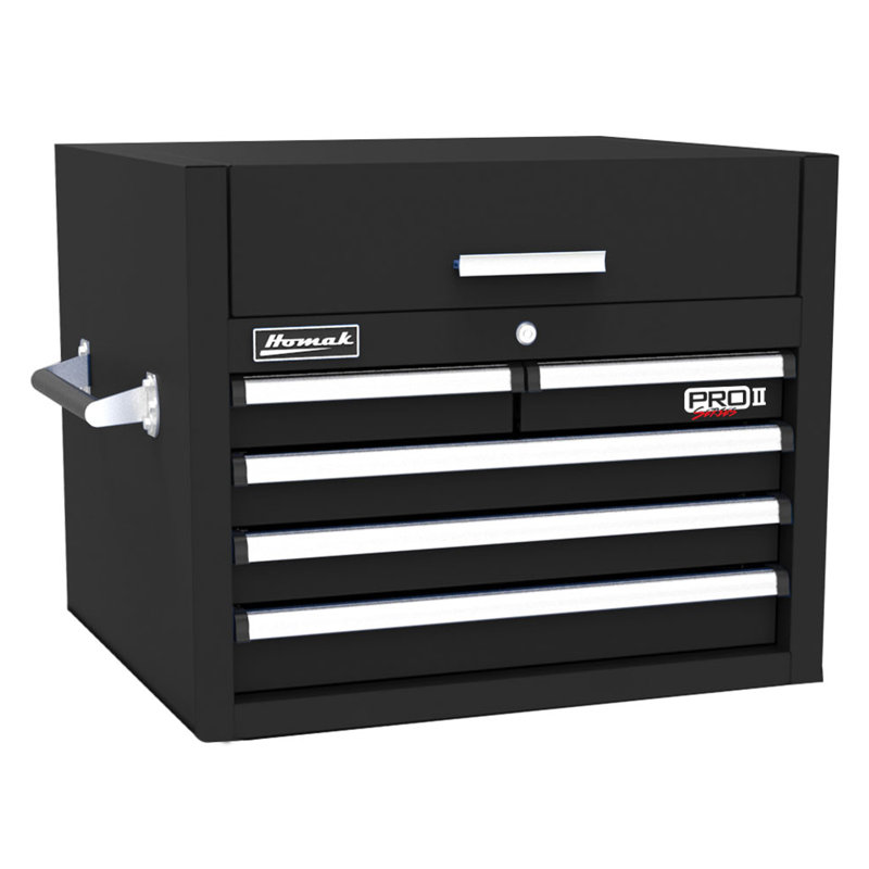 26.5'' W 5 -Drawer Steel Top Chest, Black