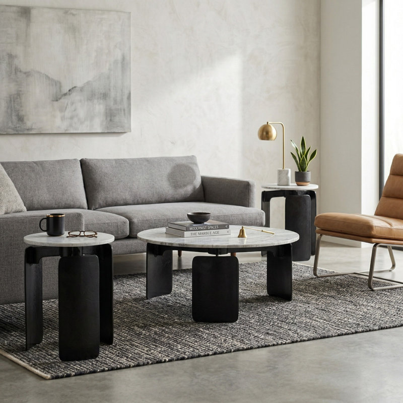 Ensemble de table de salon moderne 3 pièces Kramer