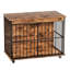 Grands meubles pour chenil, conception spacieuse avec bords arrondis lisses, coffre-fort pour animaux de compagnie, meubles de caisse à assemblage rapide - table d'appoint polyvalente et chenil, animal de compagnie à bords, large porte coulissante