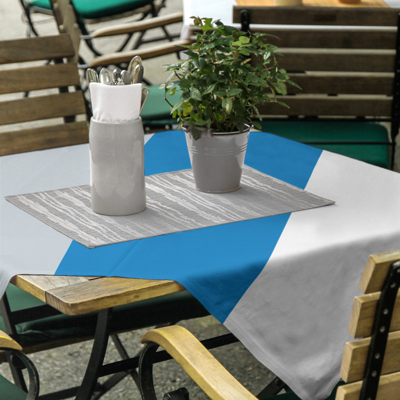 Nappe basket Orlando, Argent / Bleu / Blanc