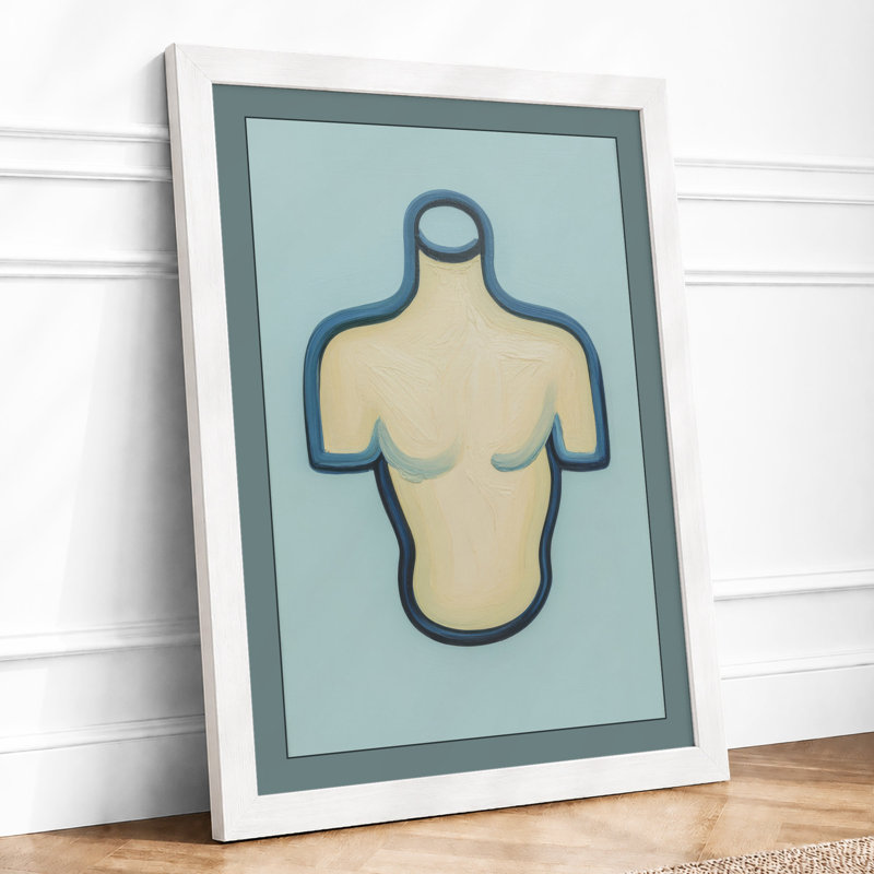 Headless Form Minimalist - Framed Print, A1 - 84.1 x 59.4 cm, White