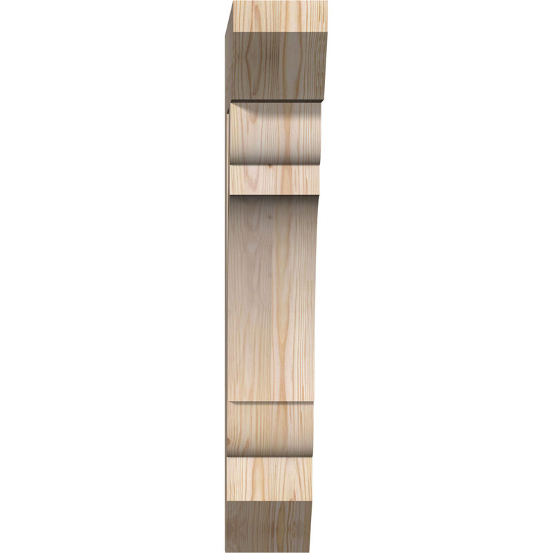 Support en bois / corbeau, Douglas (lisse), H 34 po x l 5,5 po x P 22 po