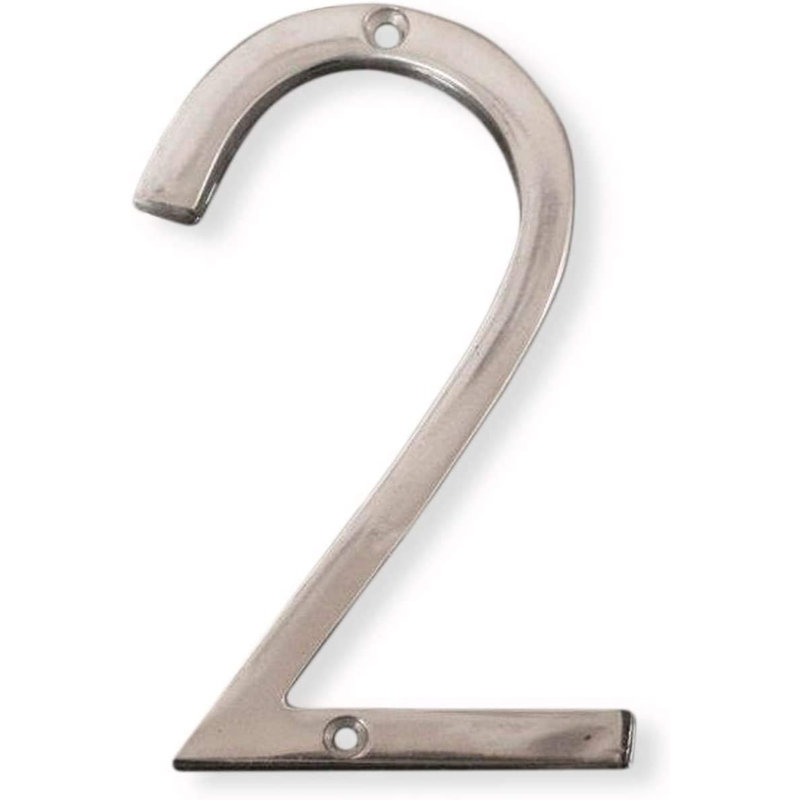 Numéro de maison en métal flottant, 6", Aluminum, 2