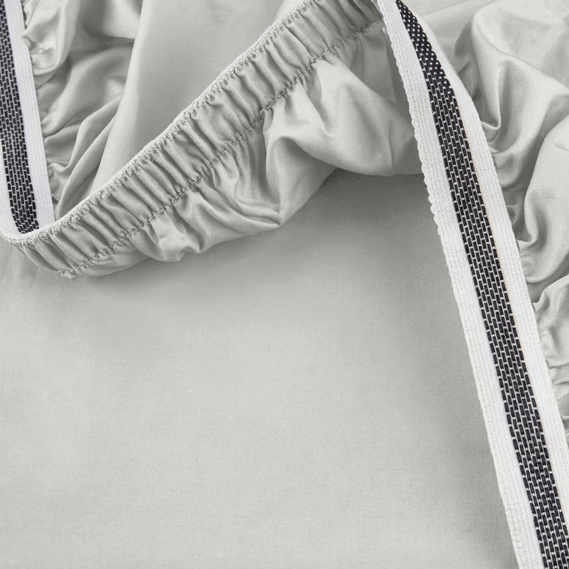 Machine Woven Fitted Sheet, Grey, King