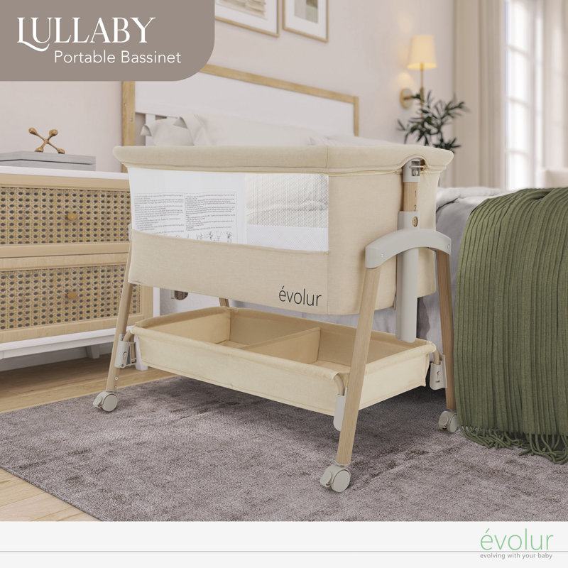 Portable Outlet Portable Vibrating Bassinet Evolur Lullaby Portable Bassinet  With Wheels Reviews Wayfair