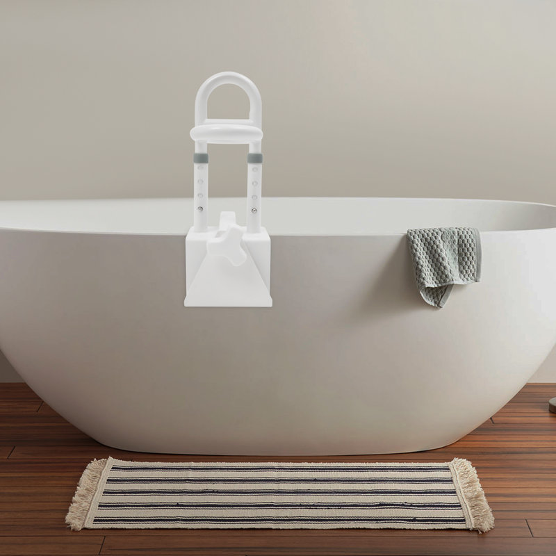 Barrière de sécurité réglable pour baignoire avec poignée triple, capacité de 300 lb