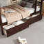 Lit superposé simple avec échelle et garde-corps de sécurité avec 2 tiroirs