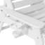 Outdoor Chaise Lounge Chair 6 Position Adjustable Reclining Bench Lounger White
