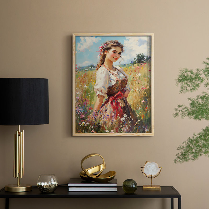 Reproduction encadrée WOMEN Series CCXCV - bois massif, Naturel, H 15 po x l 12 po