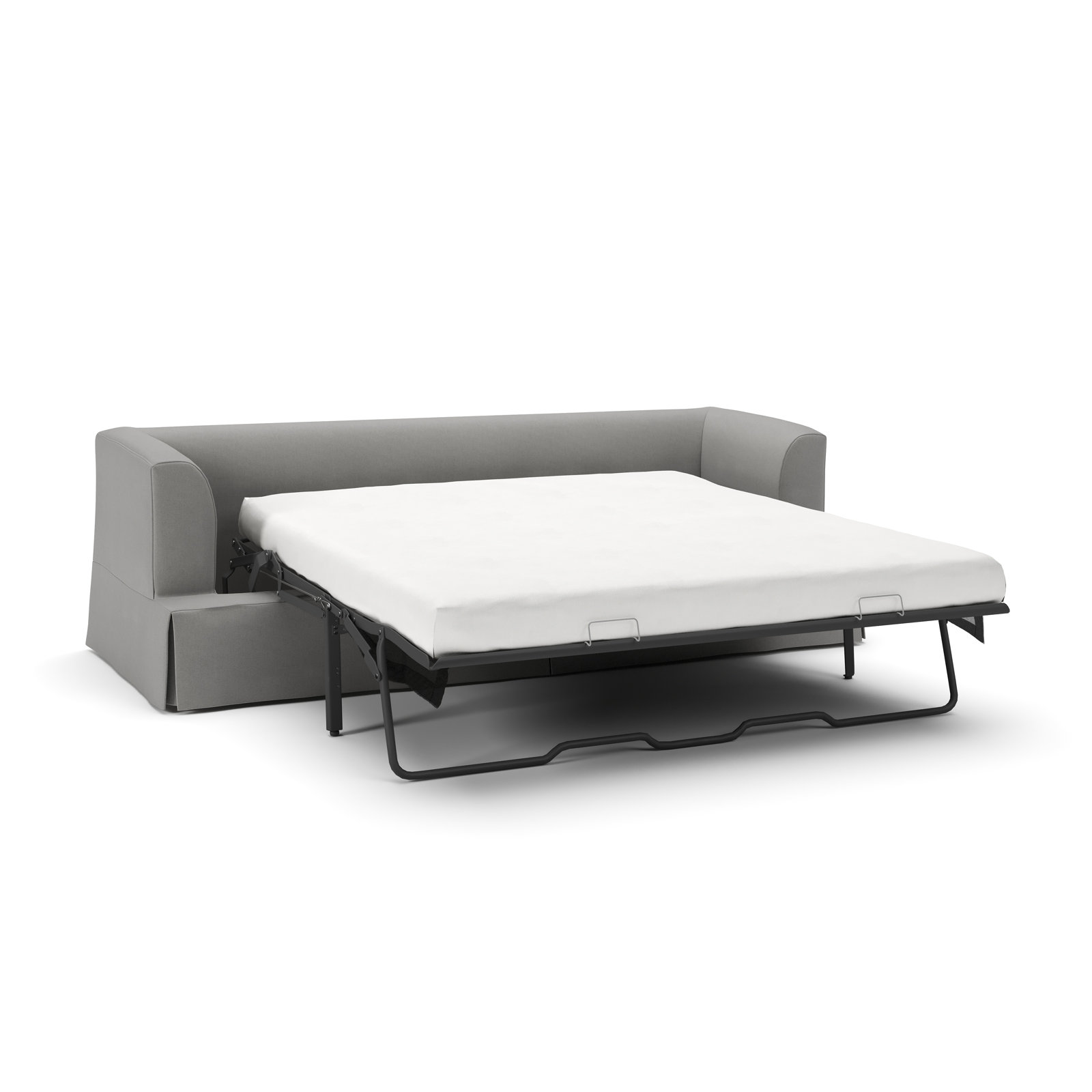 Lucia 92.5'' Upholstered Sofa, Bayou Light Gray Canvas