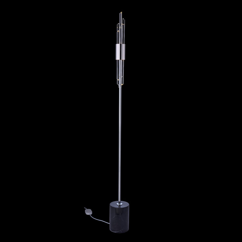 Lucca 1 LT Chrome/Clear Floor Lamp Allegri