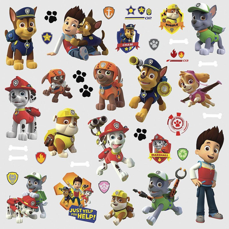 Adhésifs décoratifs à peler et coller Paw Patrol de RMK2640SCS