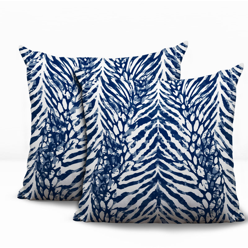 Oreiller réversible intérieur / extérieur Gorgi, 18x18, Blue