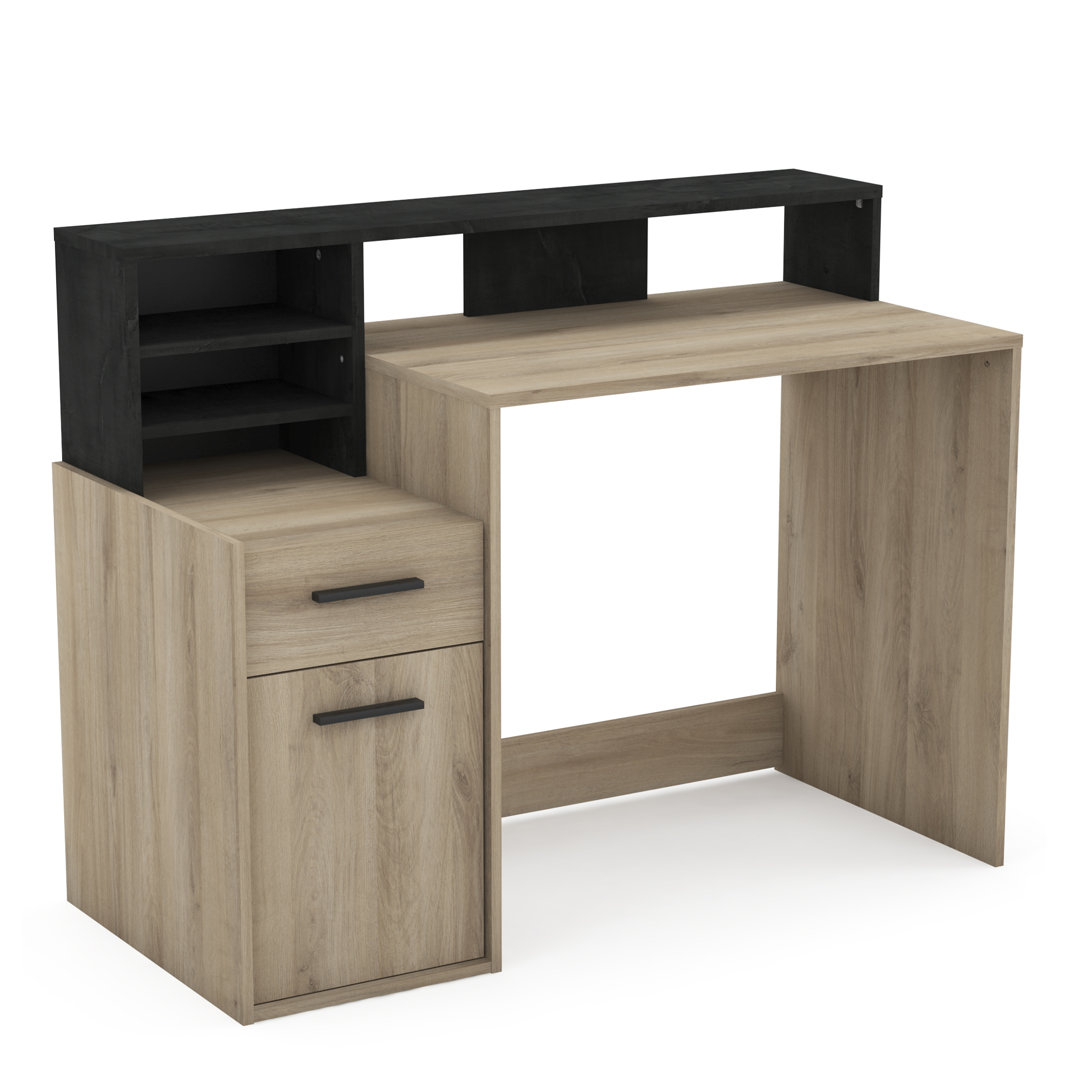 Aydyn 127Cm Rectangular Writing Desk With Hutch Storage