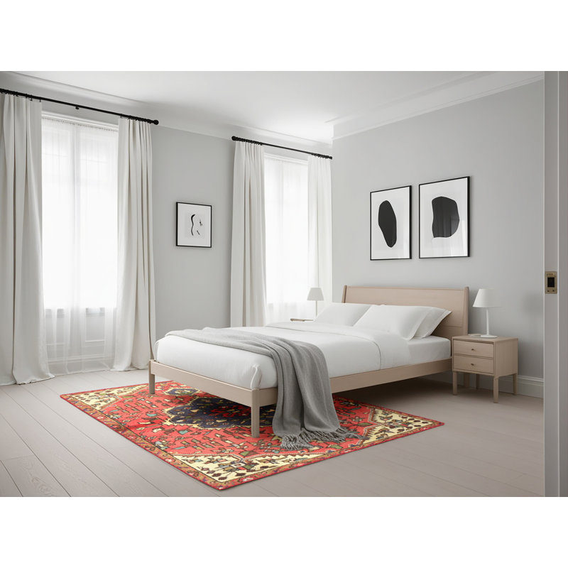 Tapis oriental rose / beige, Rectangle 5 pi x 7 pi