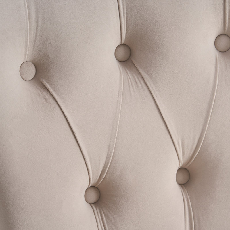 Chaise rembourrée Robbie Dutton, Mélange de polyester beige