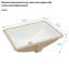 21.5"X15" Rectangular Ceramic Undermount Bathroom Sink With Overflow - Modern Classic Style, Stain , For Various Spaces Elegant Appearance, Different Areas