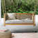 Umber Teak Porch Swing with Cushion