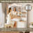 Vanity Desk With Mirror And Lights,Makeup Vanity With 2 USB Power Strip,Vanity Set With Two Drawers And Three-Drawer Chest, 3 Lighting Modes Adjustable Brightness, Foldable Three-Sided Mirror(White)