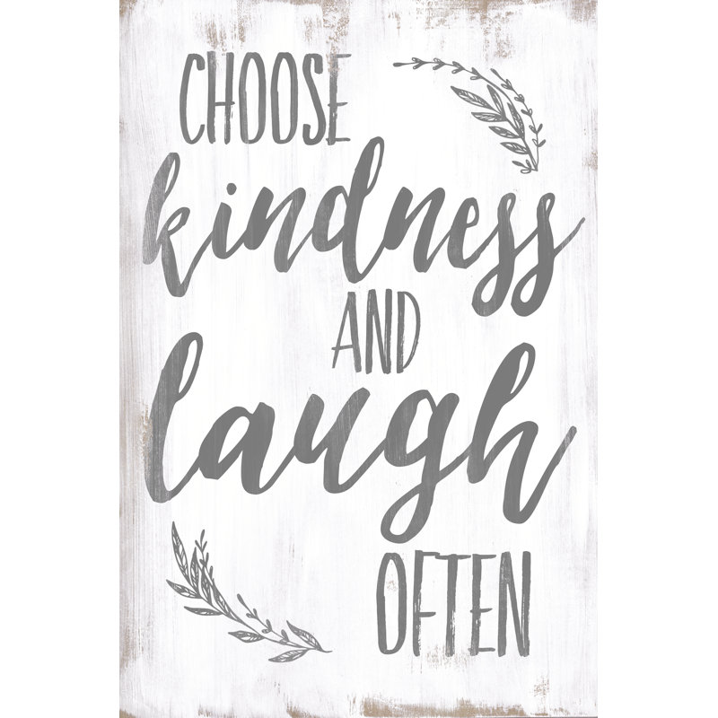 Choose Kindness - Wrapped Canvas Print, 46cm H x 30cm W x 3.8cm D