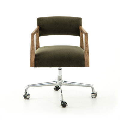 Tyler Desk Chair-Modern Velvet Loden