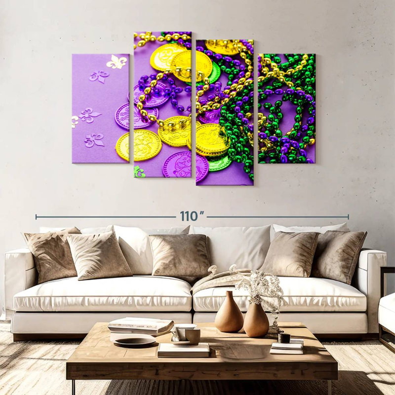 Ornements Lelend Mardi Gras, H 54 po x l 84 po