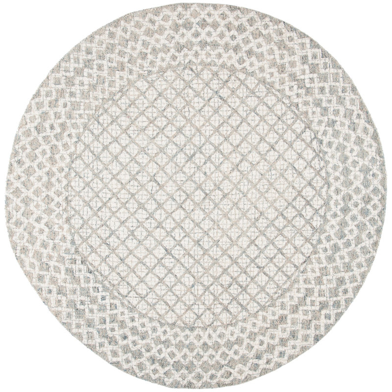 Tapis en laine touffeté à la main Crowe, Rond 6 pi