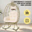 Chaise berçante intérieure en osier avec coussin et coussin pour la détente dans le patio Balcon-1212780583-1212780582