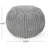 20 X 14.08 Knitted Grey Cotton Pouf, Modern Home Accessory Pouf In Grey, 20X20x14, Soft And Beautiful