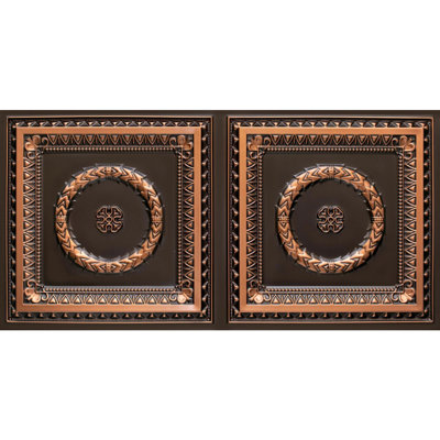 Laurel Wreath Drop-In Or Glue-Up PVC Ceiling Tile