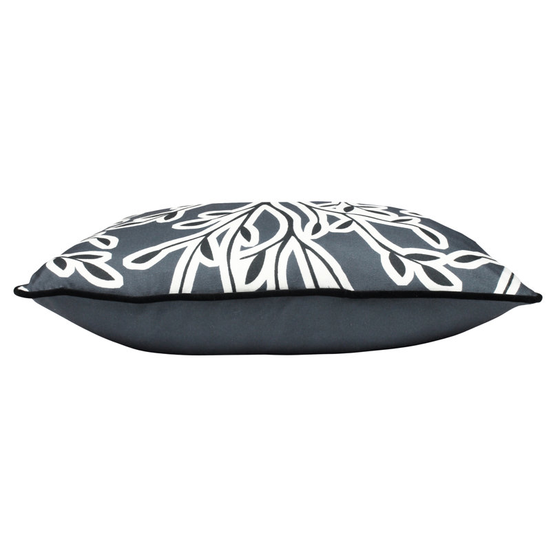 Floral Square Throw Pillow Cover, Slate Blue, Pillow Cover Only - No Insert