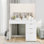 Coiffeuse de maquillage avec 5 tiroirs, coiffeuse moderne avec rangement pour chambre ou salle de bain