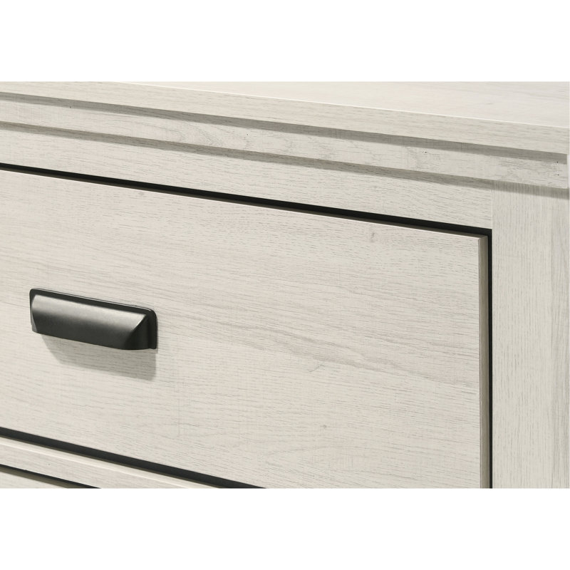 Chambre à coucher 2 Table de chevet beige - Une touche contemporaine avec une structure en métal de style moderne robuste et deux tiroirs de rangement à finition attrayante