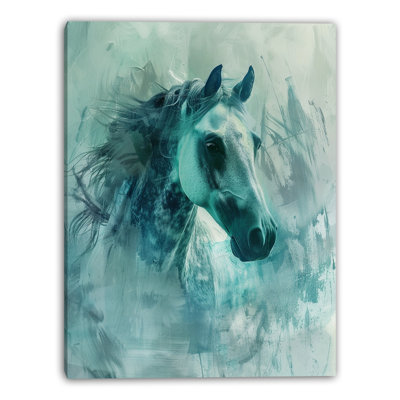 Aqua Whisper Wrapped Canvas Wall Art