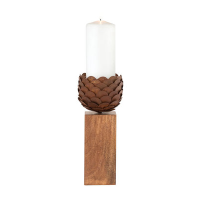 Bougeoir Cone - Grand bronze huilé