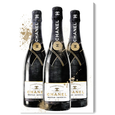 Fashion and Bubbles Champagne, French Luxury Champagne Modern Gold - impression