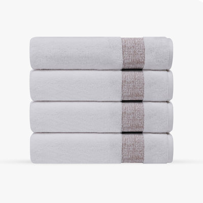 Jonnae 4 pcs Turkish Bath Towels Set