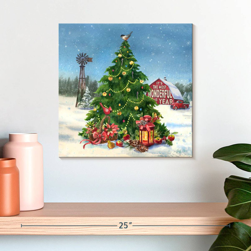 Grange de Noël, H 16 po x l 16 po