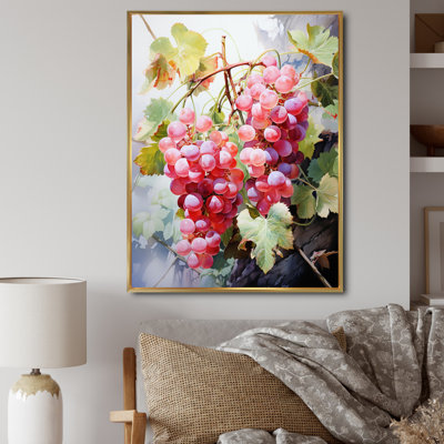 Raisins roses - Impression sur toile