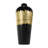 Malex Metal Abstract Decorative Black Vase with Gold Detailing
