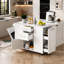 Îlot de cuisine 50,7 po avec rangement inclinable et rangement K&K-313686820