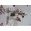 Ensemble de serviettes de table en coton rose 18 x 18 pouces Fab print