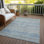 Tapis intérieur / extérieur bleu lavable à la machine 9 pi x 12 pi ACN1634