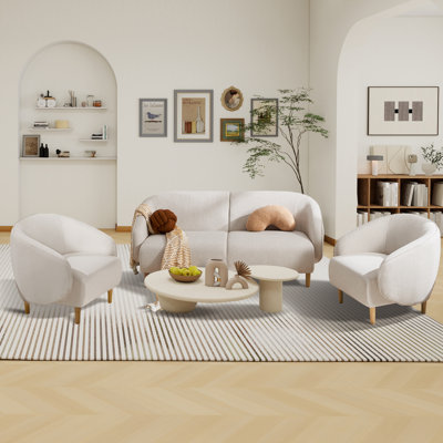 Elvie Chenille Sofa and Chair Living Room Set